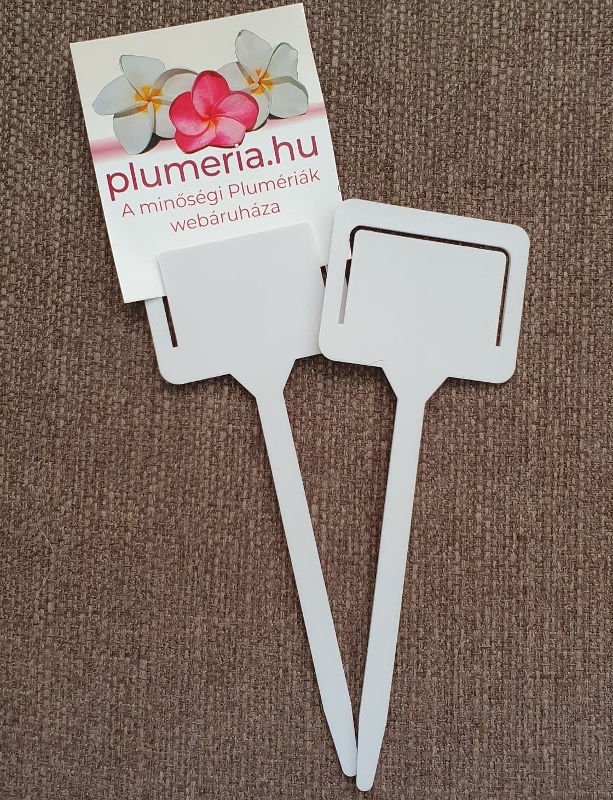 Növény címke, földbe szúrható, 6,3x5 cm, tartóval